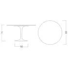 Tulipánový stůl Eero Saarinen H 73 Round v absolutní černé barvě Made in Italy - Scarlet Viadurini