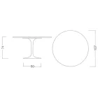 Tulipánový stůl Eero Saarinen H 73 Round v absolutní černé barvě Made in Italy - Scarlet Viadurini