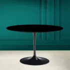 Tulipánový stůl Eero Saarinen H 73 Round v absolutní černé barvě Made in Italy - Scarlet Viadurini