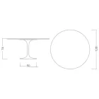 Eero Saarinen Tulip Table H 74 s bílou deskou z tekutého lamina Made in Italy - Scarlet Viadurini