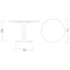 Eero Saarinen Tulip Table H 74 s černou deskou z tekutého lamina Made in Italy - Scarlet Viadurini