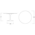 Eero Saarinen Tulip Table H 74 s černou mramorovou deskou Marquinia Made in Italy - Scarlet Viadurini