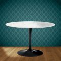 Tulipánový stůl Eero Saarinen H 74 v keramice Salina, vyrobeno v Itálii - Scarlet