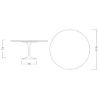 Tulipánový stůl Eero Saarinen H 74 z mramoru Arabescato Made in Italy - Scarlet Viadurini