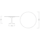 Eero Saarinen H 74 Tulipánový stůl ze zlatého mramoru Calacatta Made in Italy - Scarlet Viadurini