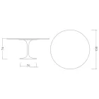 Eero Saarinen Tulip Table H 74 z tmavého mramoru Emperador Made in Italy - Scarlet Viadurini