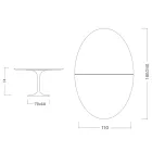 Eero Saarinen Tulip Table H 74 Oval Extendable v černém tekutém laminátu - Scarlet Viadurini