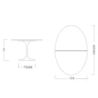 Eero Saarinen Tulip Table H 74 Oval Extendable v černém tekutém laminátu - Scarlet Viadurini