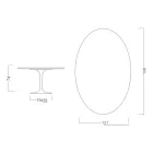 Eero Saarinen Tulip stůl H 74 Oval v keramice Salina vyrobeno v Itálii - Scarlet Viadurini