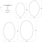 Eero Saarinen Tulip stůl H 74 Oval v tekutém laminátu Vyrobeno v Itálii - Scarlet Viadurini