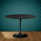 Eero Saarinen Tulip stůl H 74 kulatý v keramické barvě Domoos vyrobený v Itálii - Scarlet Viadurini