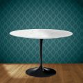 Eero Saarinen Tulip stůl H 74 kulatý v keramice Salina vyrobený v Itálii - Scarlet