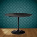 Eero Saarinen Tulip stolek H 74 kulatý v keramice Somnia vyrobený v Itálii - Scarlet