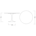 Eero Saarinen Tulip Table H 74 Round in Gold Calacatta Marble Made in Italy - Scarlet Viadurini