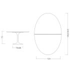 Tulipánový stůl Eero Sarinen H 73 oválný rozkládací v černém tekutém laminátu - šarlatový Viadurini