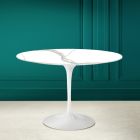 Kulatý stůl Tulip Saarinen H 73 z keramiky Calacatta Michelangelo Viadurini