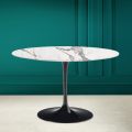Kulatý stůl Tulip Saarinen H 73 z neviditelné výběrové keramiky Made in Italy - Scarlet