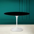 Kulatý stůl Tulip Saarinen H 73 v absolutně černé keramice Made in Italy - Scarlet
