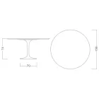 Tulipánový stůl Saarinen H 73 Round ze sochařské keramiky s plným žilkováním Made in Italy - Scarlet Viadurini