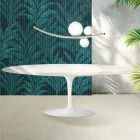 Rozkládací stůl Saarinen Tulip V 74 cm, keramika Florim Calacatta Gold Gloss - Scarlet Viadurini