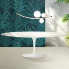 Tulipánový stůl Saarinen V 74 cm, keramika Florim Calacatta Gold Gloss - Scarlet Viadurini