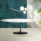 Tulipánový stůl Saarinen V 74 cm, keramika Florim Calacatta Gold Gloss - Scarlet Viadurini