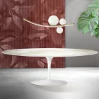 Stůl Saarinen Tulip V 74 cm z keramiky Florim Calacatta Gold Matt - Scarlet Viadurini