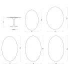 Saarinen Tulip Table H 74 cm v Matt Florim Statuario Ceramica - Scarlet Viadurini