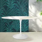 Kulatý tulipánový stůl Saarinen V 74 cm, keramika Florim Calacatta Gold Gloss - Scarlet Viadurini