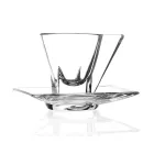 Ekologické šálky na kávu z průhledných nebo barevných krystalů 12 kusů - amalgám Viadurini