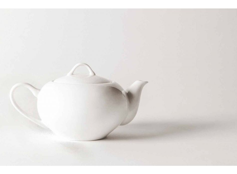 Stohovatelné čajové šálky snídaňová služba 14 kusů v porcelánu - Romilda Viadurini