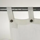 Bílá světlá lněná záclona s italskými luxusními designovými tlačítky - Geogeo Viadurini