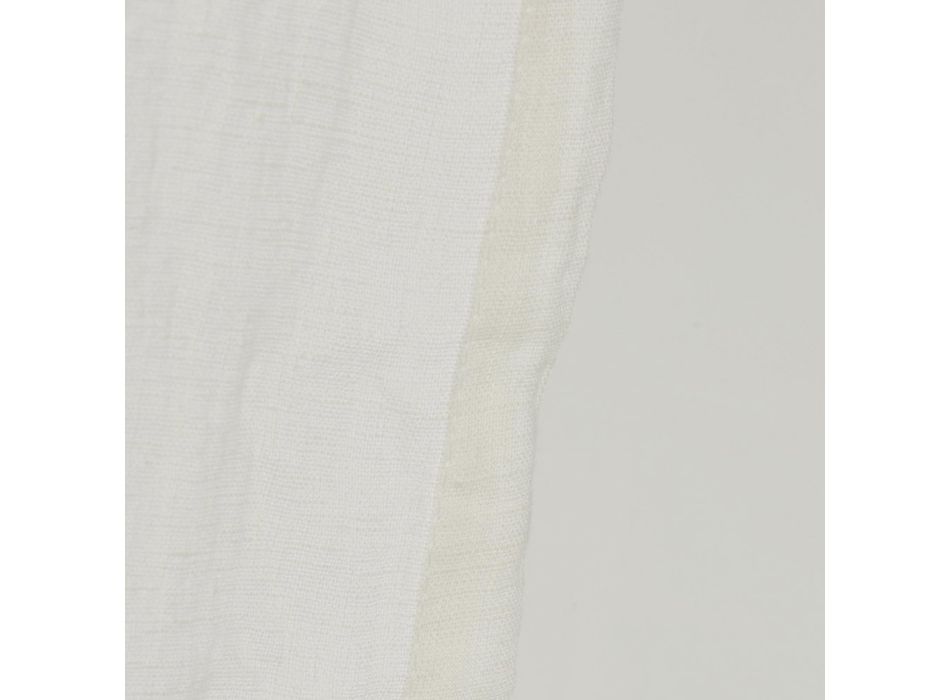 Lehký plátěný bílý závěs s italskými luxusními designovými tlačítky - Geogeo Viadurini