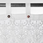 Bílá světlá lněná záclona s krajkou Elegantní design Made in Italy - Geogeo Viadurini
