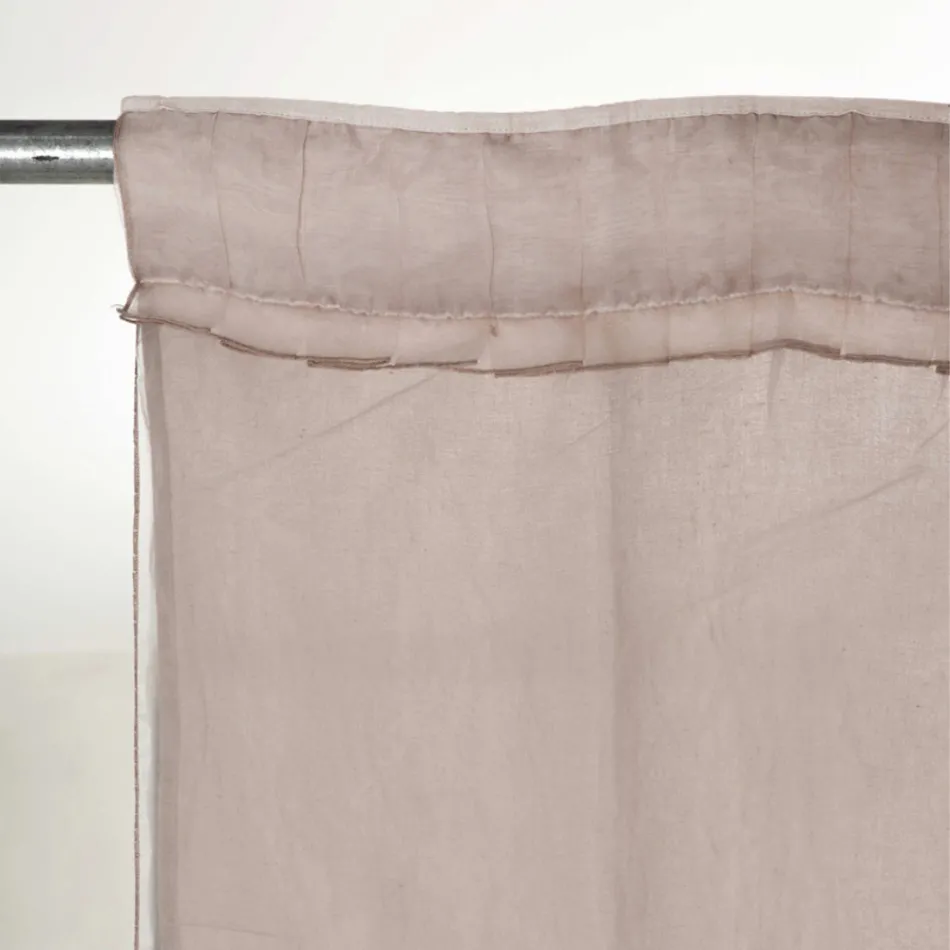 Lehký plátěný závěs s organzou a gotickou výšivkou v luxusním centru - Marinella Viadurini