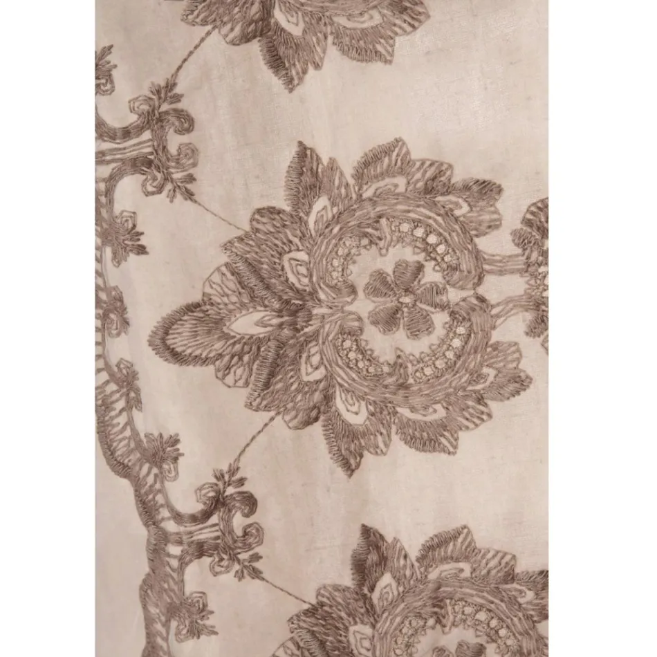 Lehký plátěný závěs s organzou a gotickou výšivkou v luxusním centru - Marinella Viadurini