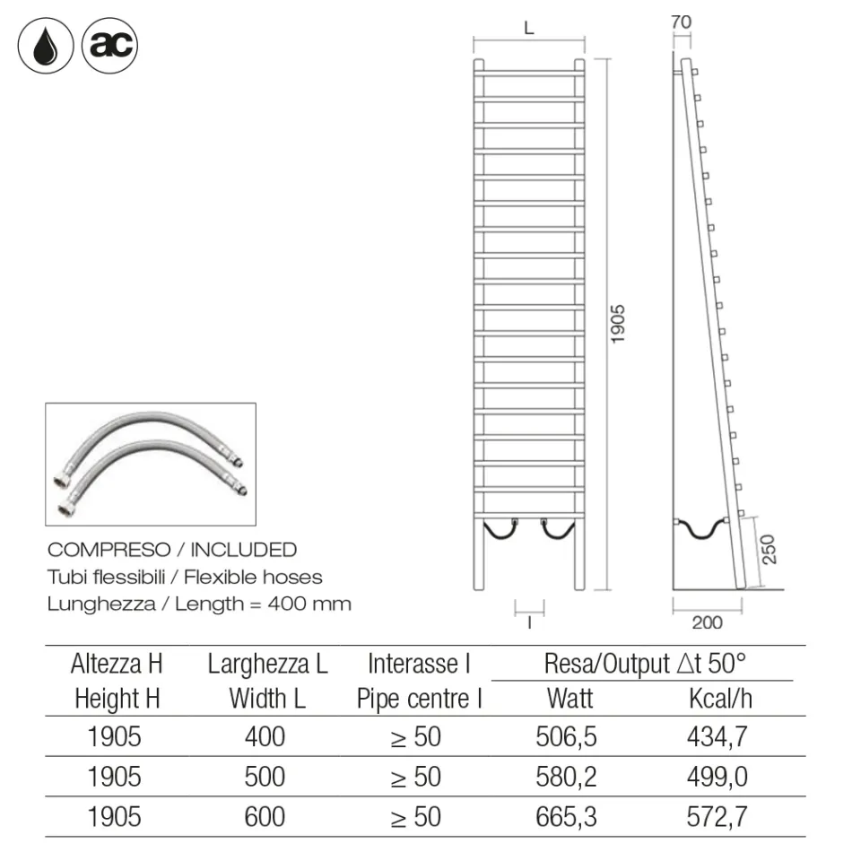 Černý hydraulický chladič z uhlíkové oceli vyrobený v Itálii - Raggio Viadurini
