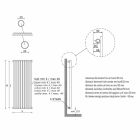Vertikální nástěnný radiátor z oceli s moderním designem 1017 W - Zigolo Viadurini