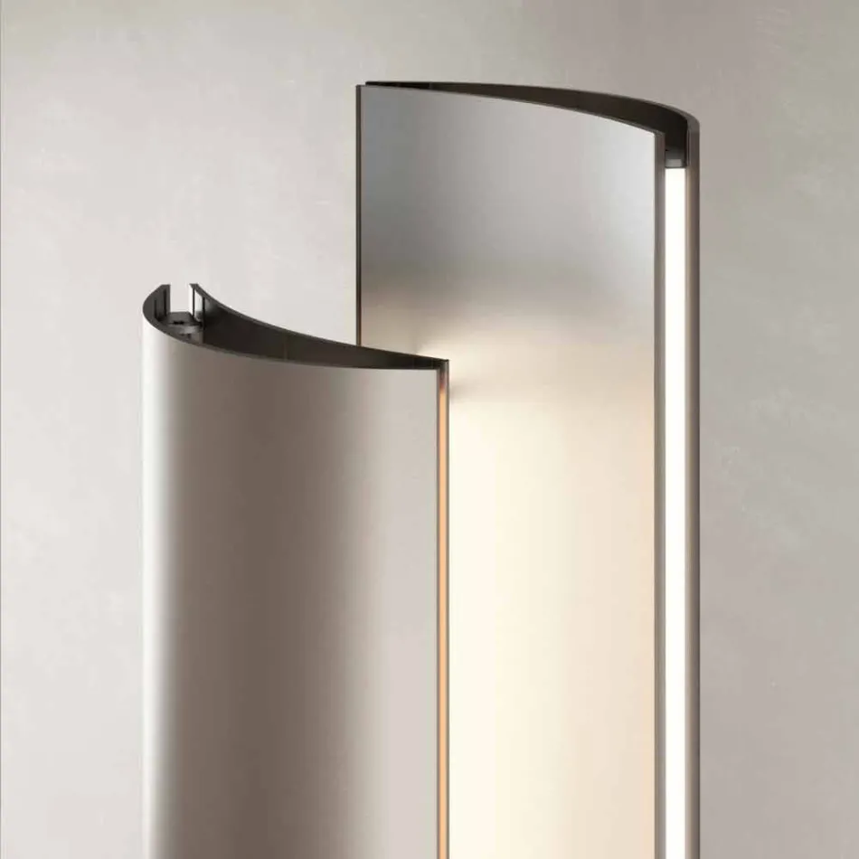 Podlahový elektrický radiátor s jednoduchým nebo dvojitým LED designem při 500 W - Stilus Viadurini