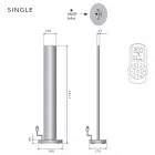 Podlahový elektrický radiátor s jednoduchým nebo dvojitým LED designem při 500 W - Stilus Viadurini