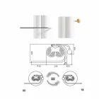 Vertikální designový koupelnový radiátor Elektrická podlaha 450 W - Ottolungo Viadurini