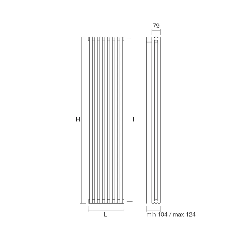 Radiátor s hydraulickým systémem z uhlíkové oceli Made in Italy – krémový Viadurini