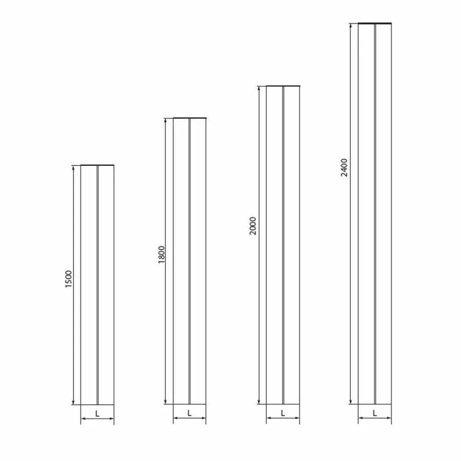 Moderní designový koupelnový radiátor s hydraulickou stěnou do 840 W - Ottolungo Viadurini
