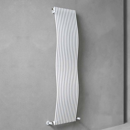 Vertikální koupelnový radiátor s moderním designem, vlnitý 1181 W - Tucano Viadurini