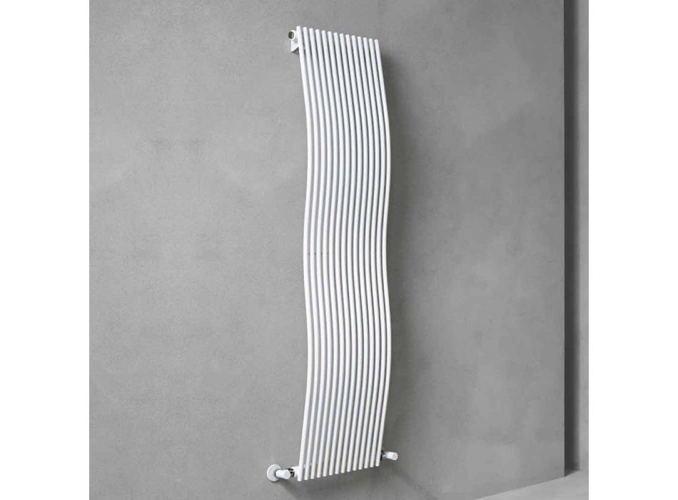 Vertikální koupelnový radiátor s moderním designem, vlnitý 1181 W - Tucano Viadurini