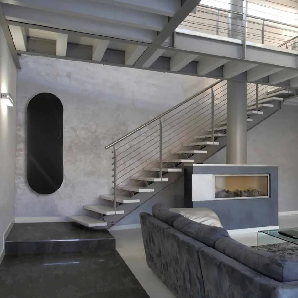 Termoarredo elektrické provedení Brian tvrzené sklo, vyrobeno v Itálii Viadurini