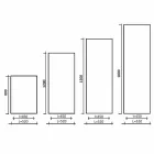 Vertikální hydraulický designový chladič z hliníku do 1061 W - ohnutý Viadurini