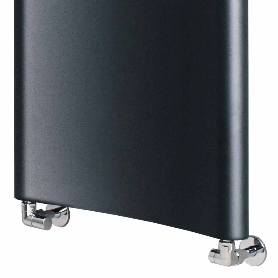 Vertikální hydraulický designový chladič z hliníku do 1061 W - ohnutý Viadurini