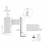 Elektrický nástěnný radiátor moderního designu vertikální 1000 W - Zigolo Viadurini