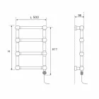 Elektrický modulární chladič v chromu nebo zlaté mosazi při 200 W - Caesar Viadurini